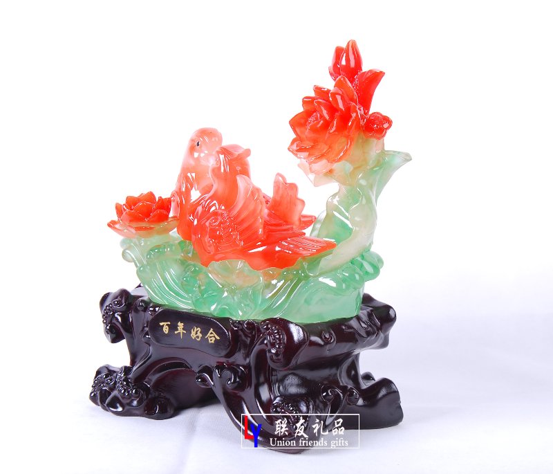 【【百年好合】树脂仿玉,工艺品,仿红木,礼品摆件,仿玉白菜厂家批发】价格,厂家,图片,塑料、树脂工艺品,浦江县联友工艺品厂-马可波罗网